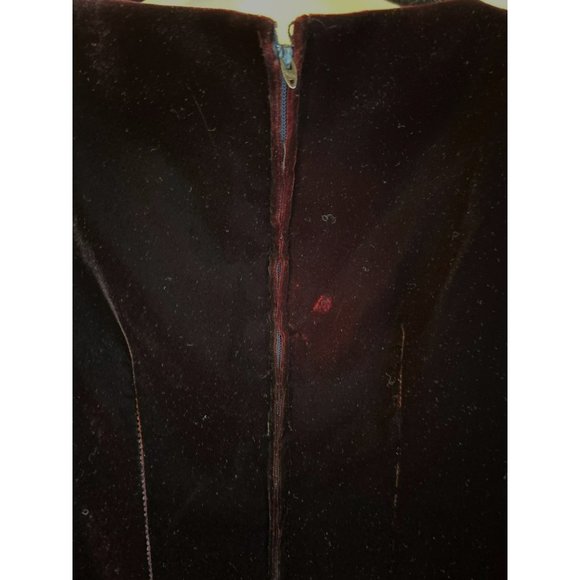 Vintage AJ Bari Womens Velvet Taffeta 1980s Holiday Dress Size 6 Red Plaid Class - Picture 8 of 8